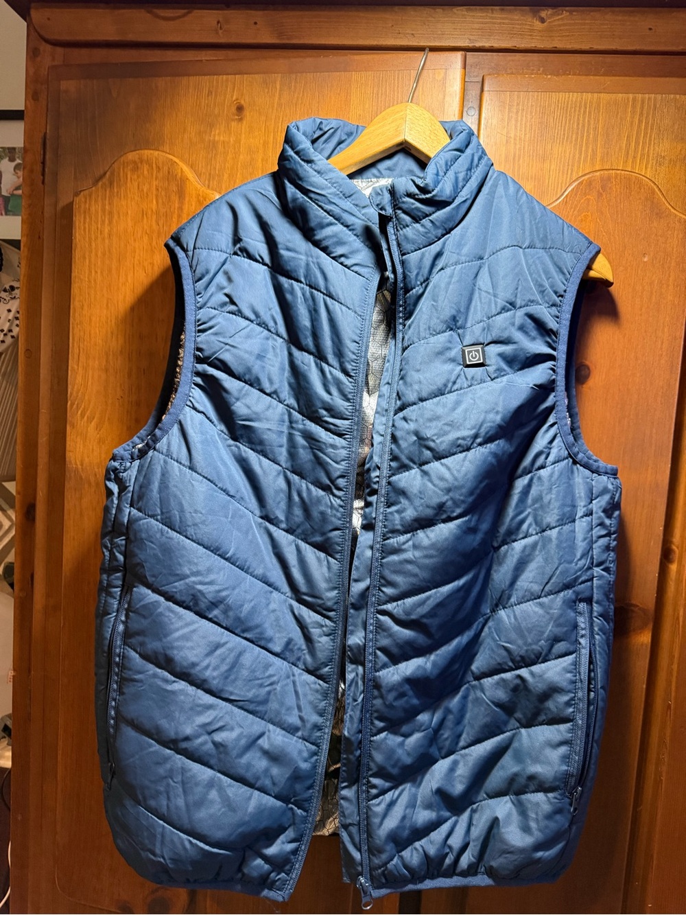 Heated Blue Quilted Puffer Vest